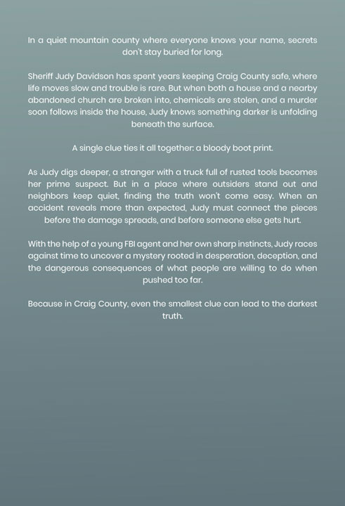 Back Road Mysteries Book XIII: The Bloody Boot Print Back Cover