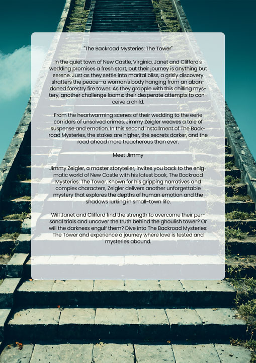 Back Road Mysteries Book II: The Tower Back Cover