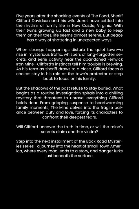 Back Road Mysteries Book IV: The Mine Back Cover