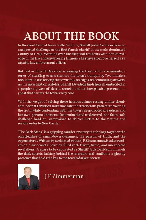 Back Road Mysteries Book VIII: The Back Steps Back Cover